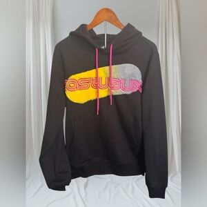 Offbeat Everything is Real Black Hoodie Men or Women Unisex Size Large